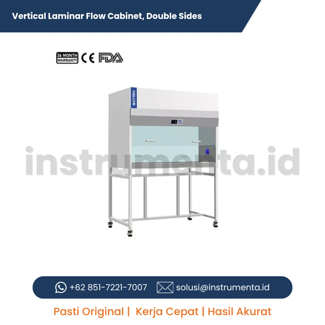 Authorized Distributor Double Sides Vertical Laminar Flow Cabinet SCITEK SW-CJ-2F Meja Kerja Steril Aliran Vertikal Operasional Dua Sisi Laboratorium